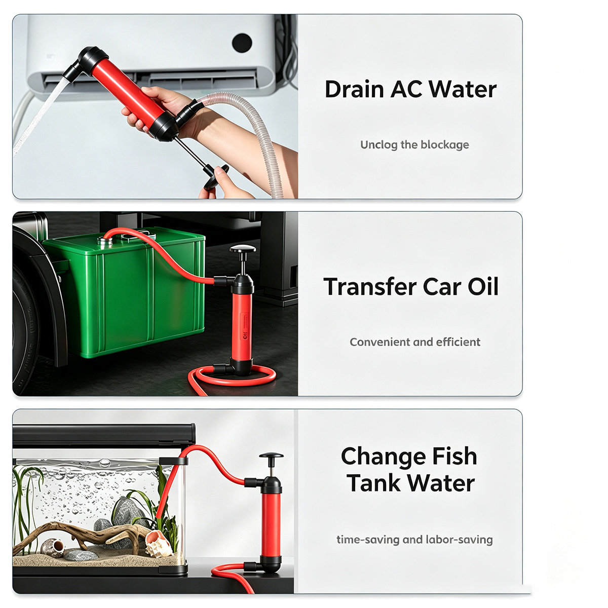 Manual Siphon Pump AC Drain Un - Oil Drain Tank review and price
