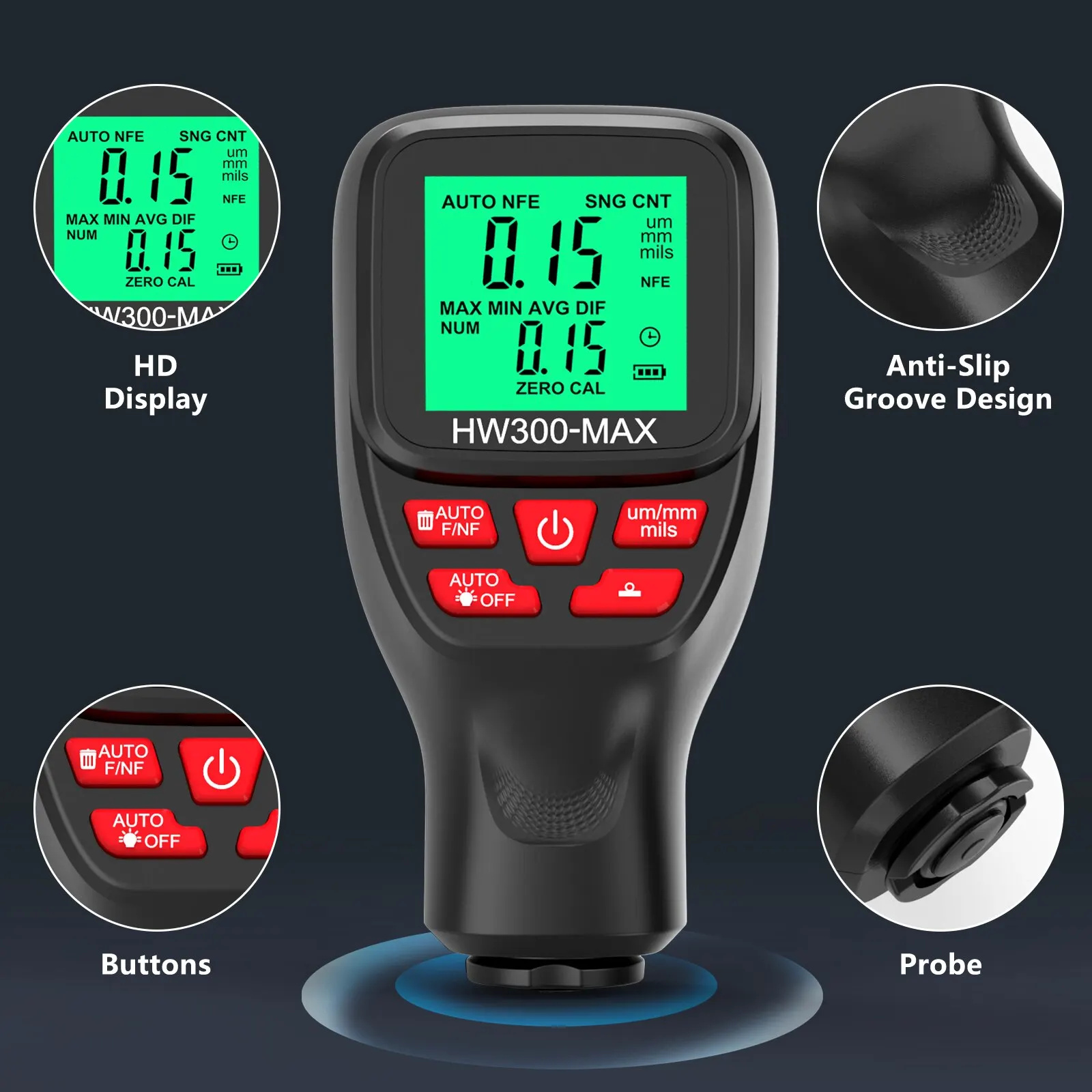 1Set HW300-MAX Coating High Pr - Paint Thickness Gauge review and price