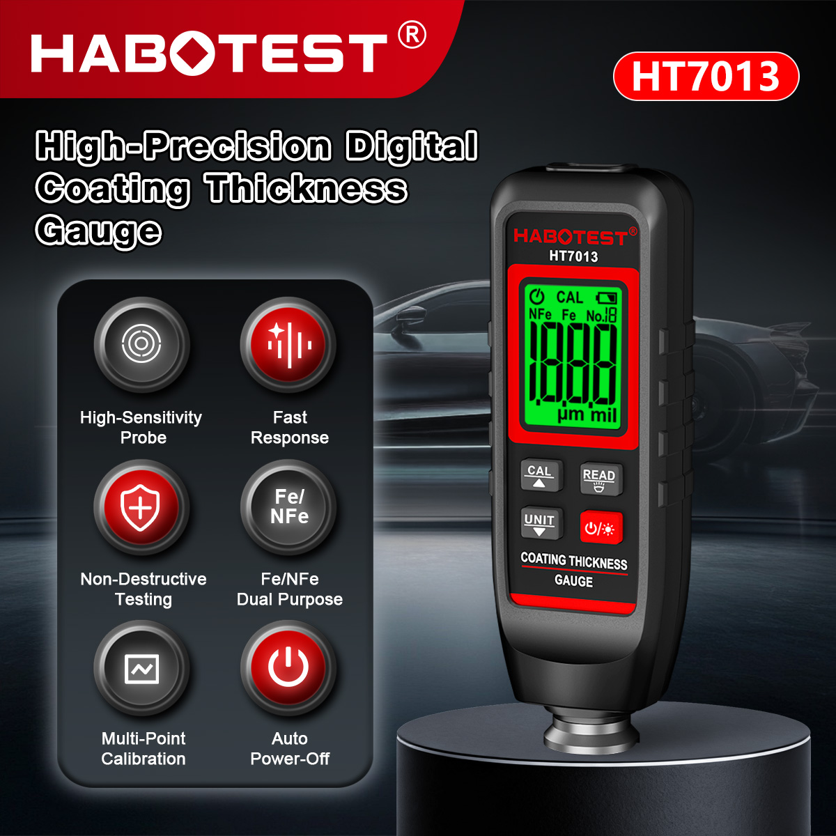 HABOTEST HT7013 Coating Thickn - Paint Thickness Gauge review and price